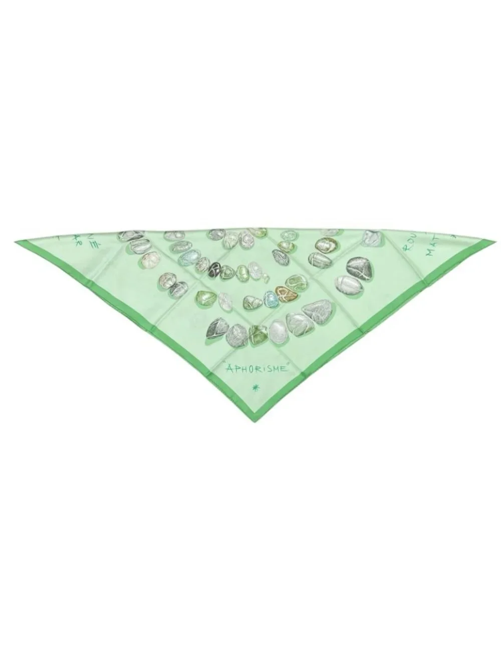 Hermes Carre 90 Rougeur Des Matinaux Stone Silk Gray Light Green Scarf